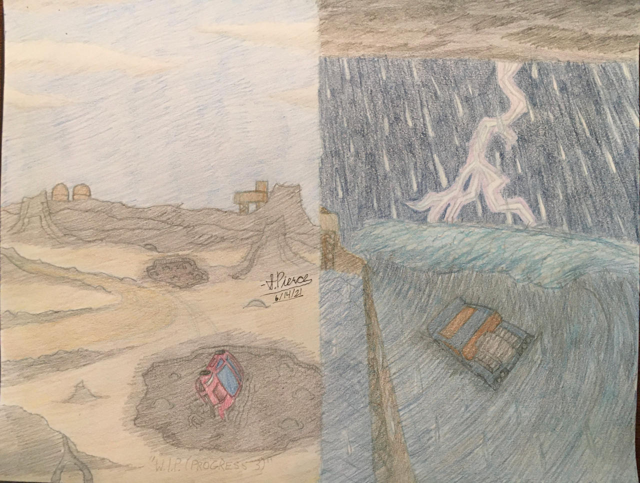 Hazard Art Double Feature: Oil Pit and Tidal Wave